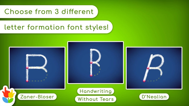 Customize your preferred handwriting system in LetterSchool MOD APK