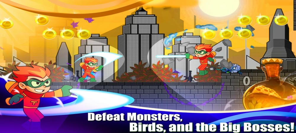 Launch powerful attacks to attack the monsters that stand in your way in Turbo Titans Adventure MOD APK