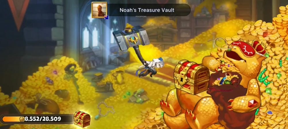 Collect gold from the spins in Dragon Village Rumble MOD APK