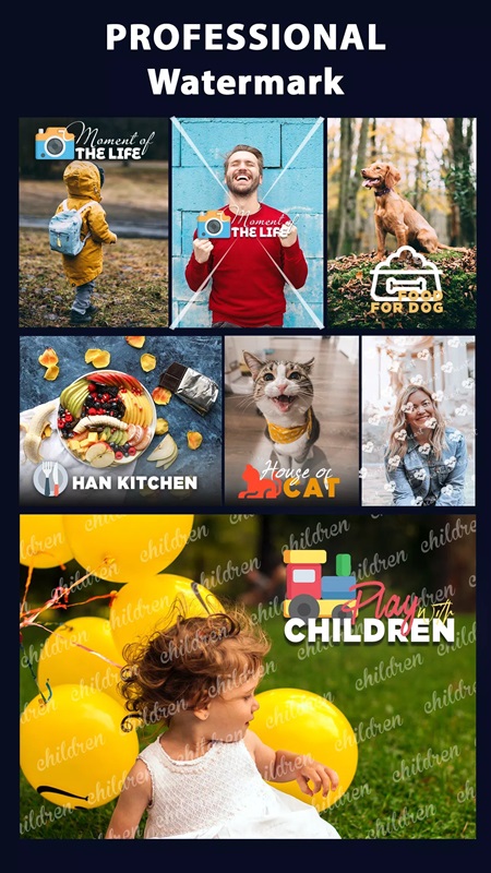 Create multiple favorite watermarks to add to your photos in Watermark MOD APK