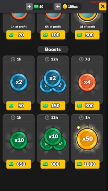 Use money to buy stat boosts for your bees in Idle Bee Factory Tycoon MOD APK