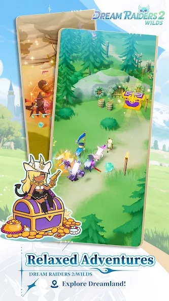 Gather resources to quickly become stronger in Dream Raiders 2 Wilds MOD APK