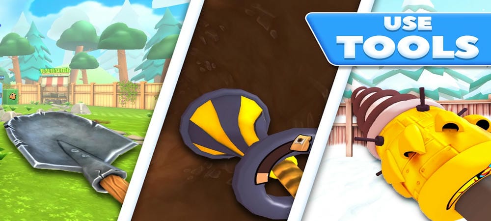 Use support tools to dig faster in Digging Simulator Hole Craft MOD APK