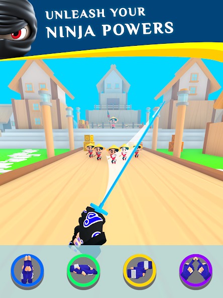Overcome different levels in Ninja Hands MOD APK