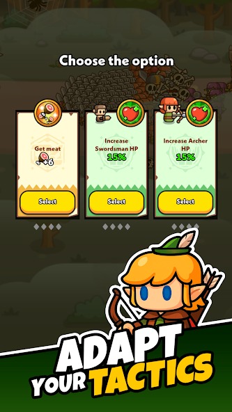 Get power-ups in Tiny Warriors Rush MOD APK