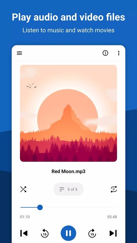 Fast music and video player in File Viewer for Android MOD APK