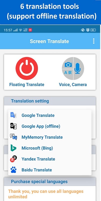 Translate On Screen mod apk free