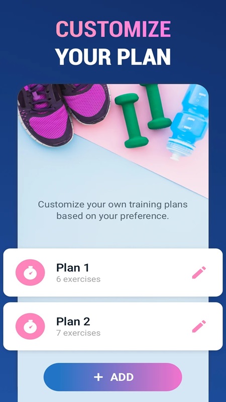 Make adjustments to your training plan in Splits Training in 30 Days MOD APK
