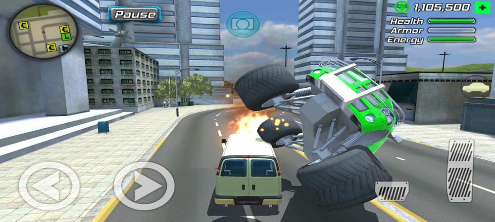 Confront criminal gangs in Rope Frog Ninja Hero Car Vegas MOD APK