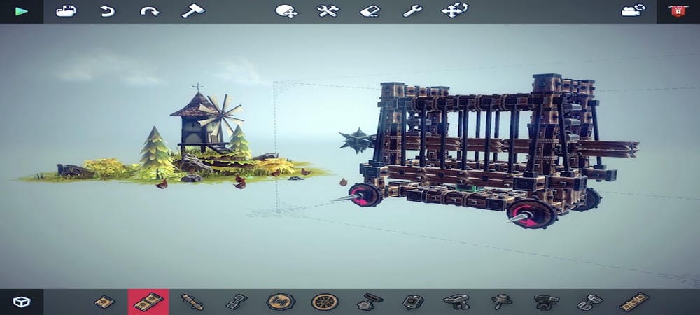 You can create a giant machine in Besiege MOD APK