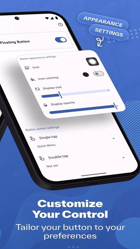 Customize the interface, size of icons in Button Master MOD APK