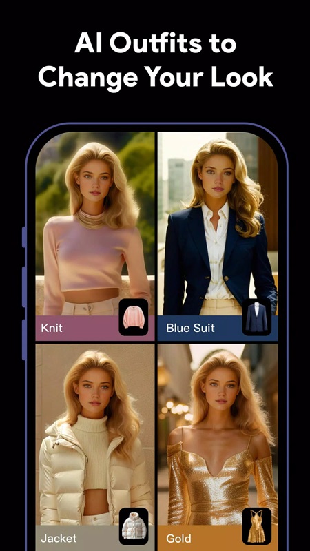 A variety of outfits for you to choose from to change the photos in ToonTap MOD APK