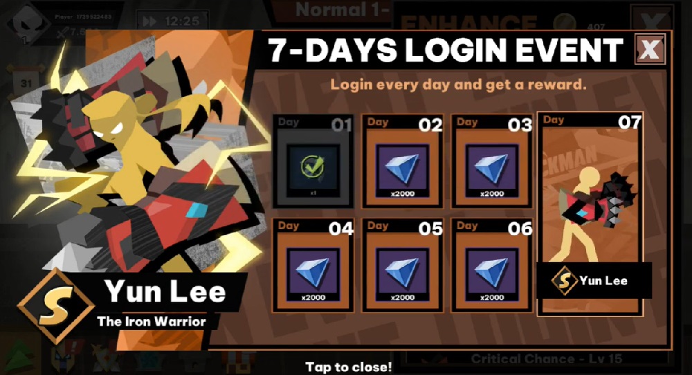 Complete daily missions to receive valuable rewards in Stickman vs Monster MOD APK