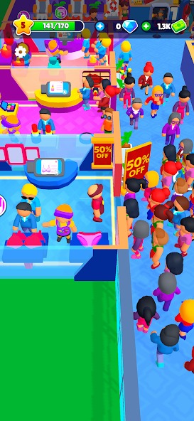 Expand the model of the shopping mall in My Shopping Mall MOD APK