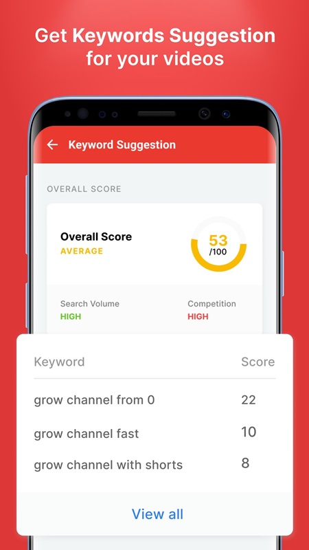 Choose suggested keywords that match the video in YouTools MOD APK