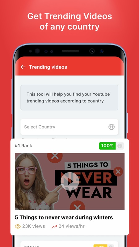 Search and follow ideas in trending videos around the world in YouTools MOD APK