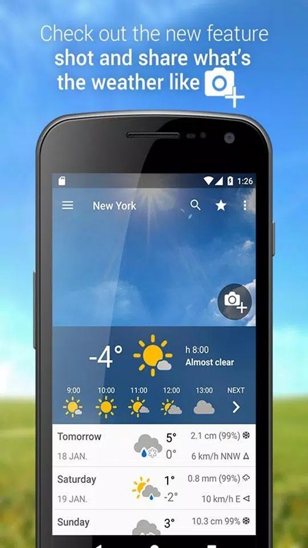 Accurate time data by region in 3B Meteo MOD APK