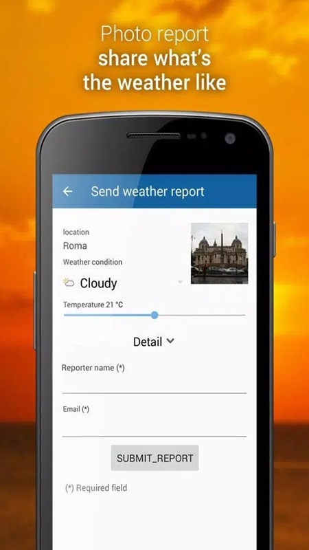 Easily share or report weather news articles in 3B Meteo MOD APK
