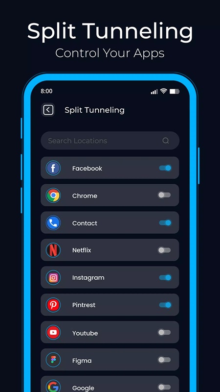 Easily control the division of applications in Privify MOD APK