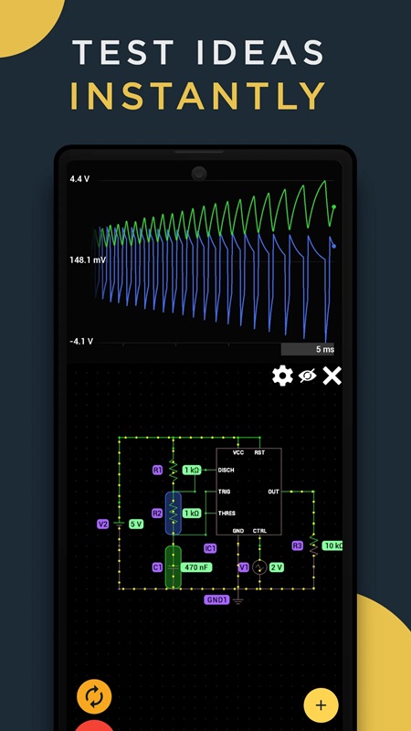 Monitor the operation of the circuit diagram in PROTO MOD APK