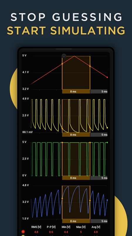 Understanding the parameters on the circuit diagram in PROTO MOD APK