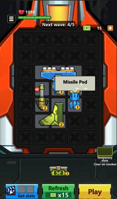 Merge aircraft parts in Galaxy Wing Zero MOD APK