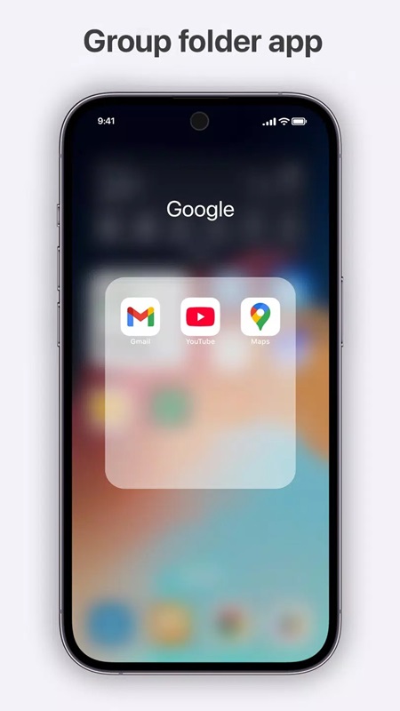 Create and group applications into appropriate folders and categories in Simple Launcher MOD APK