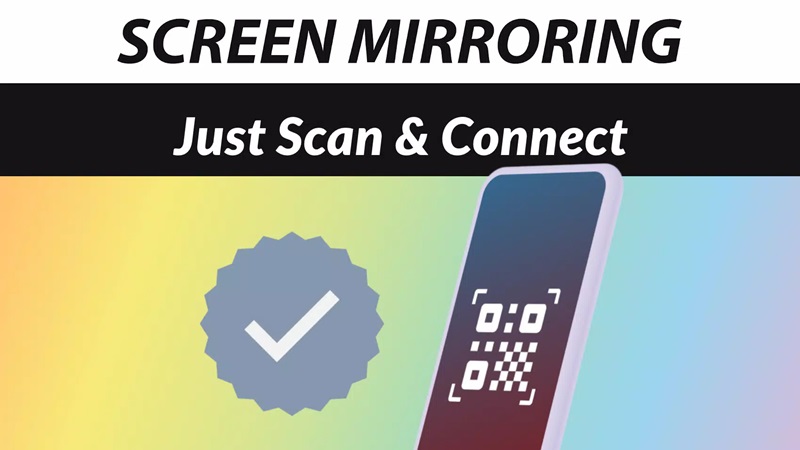 Scan the QR code to connect to the streaming device in Screen Mirroring App MOD APK