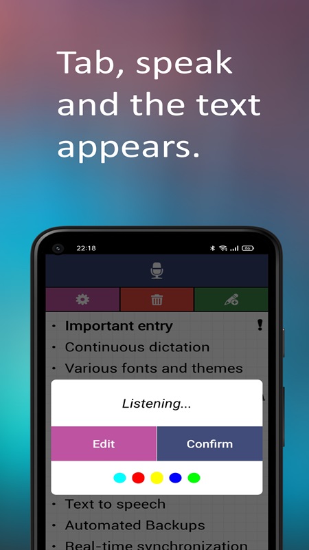 Track and customize text after reading in Voice Notepad MOD APK