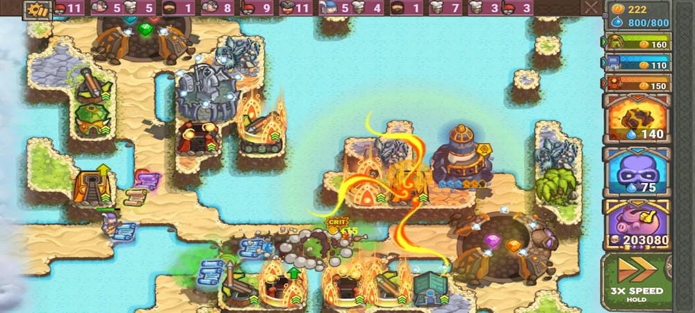Create the most impenetrable defense system in Cursed Treasure 2 MOD APK