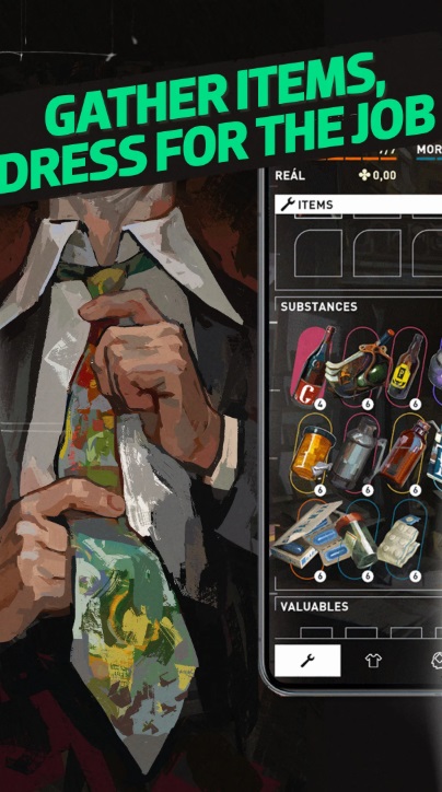 Choose outfits for detectives in Disco Elysium MOD APK