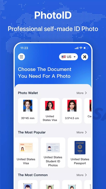 Easily create portrait photos for ID documents in PhotoID MOD APK