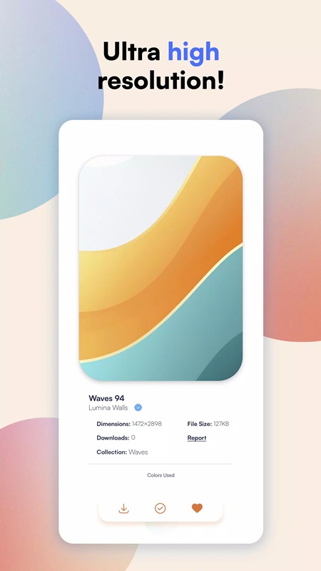 Easily change suitable wallpaper in Lumina Wallpapers MOD APK