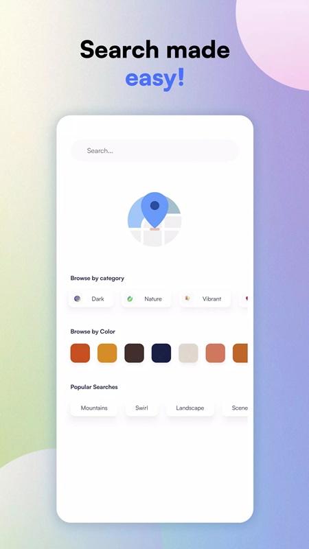 Search for your favorite wallpapers by categories in Lumina Wallpapers MOD APK