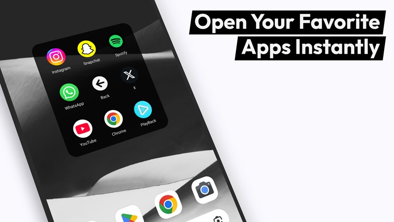 Adding your favorite apps makes accessing them faster in Action Dot MOD APK