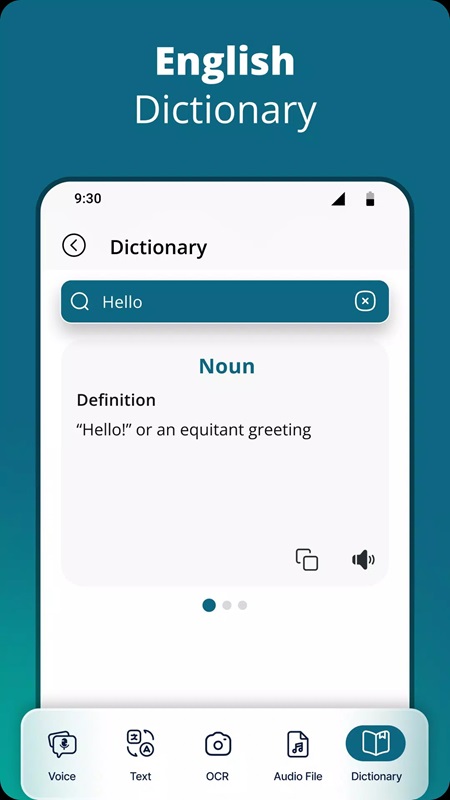 Build a list of different types of dictionaries in Speak & Translate all Language MOD APK