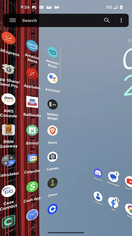 Fast scrolling in app drawer and other areas in Lucid Launcher Pro MOD APK