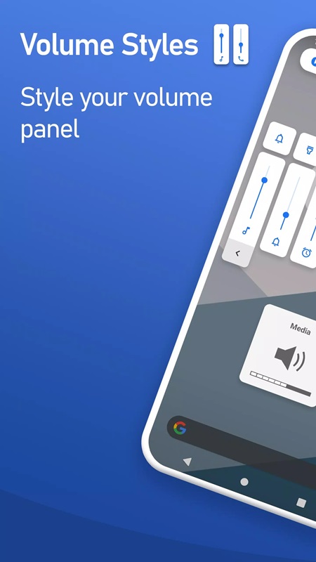 Change the display interface for the volume control panel in Volume Styles MOD APK
