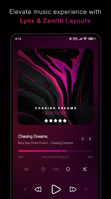 Customize the display interface with two main themes in Proxima MOD APK