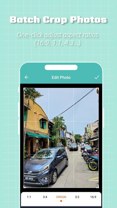 Choose the appropriate auto crop size in LitPhoto MOD APK