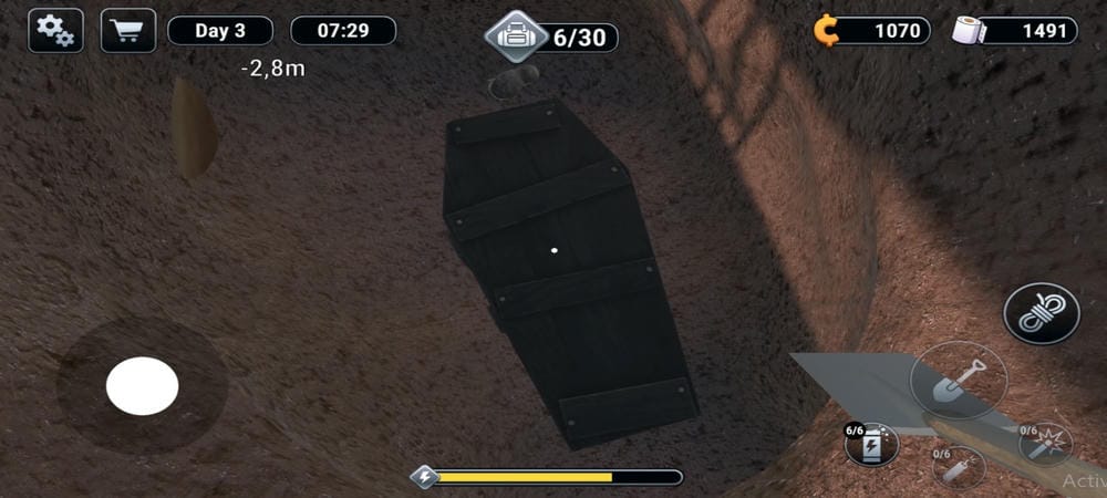 Dig up different objects from underground in Prison Escape Simulator 3D MOD APK
