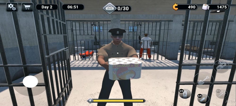 Ask the guards to provide you with toilet paper in Prison Escape Simulator 3D MOD APK