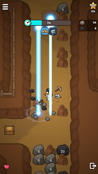 Explore various areas in Miner Go MOD APK