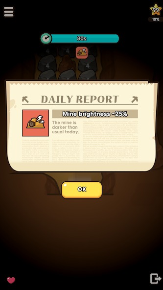 There are reports that help players understand the situation underground in Miner Go MOD APK.