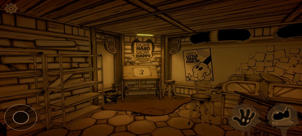 Collect necessary items in the rooms in Bendy and the Ink Machine MOD APK