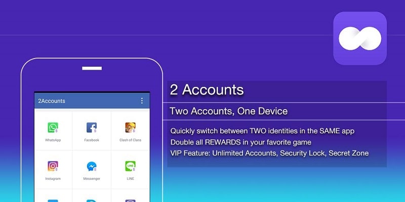 Download 2Accounts MOD APK 4.9.4 (Unlocked VIP)