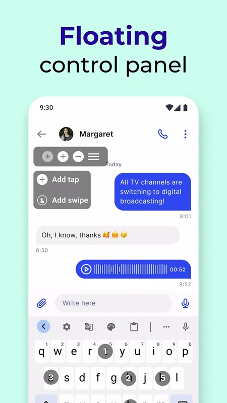 Use automated touch gestures across multiple platforms in Clickmate MOD APK