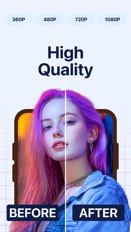 Improve video and photo sharpness with various levels in Compress, Reduce Video Size MOD APK