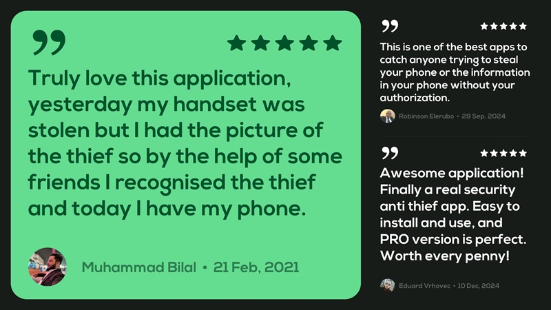 Trusted and used by many people for security features in CrookCatcher MOD APK