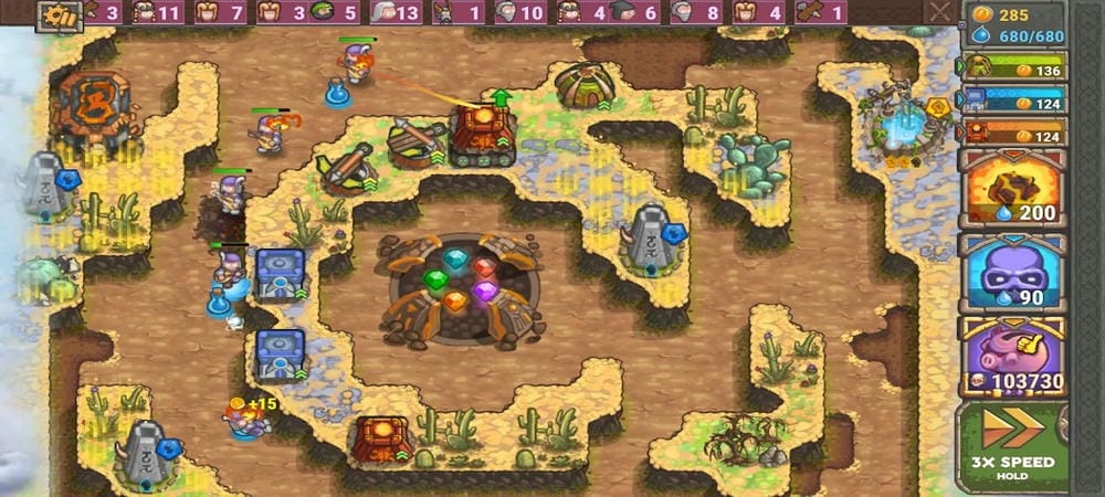 Fight alongside heroes to protect the treasure in Cursed Treasure 2 MOD APK